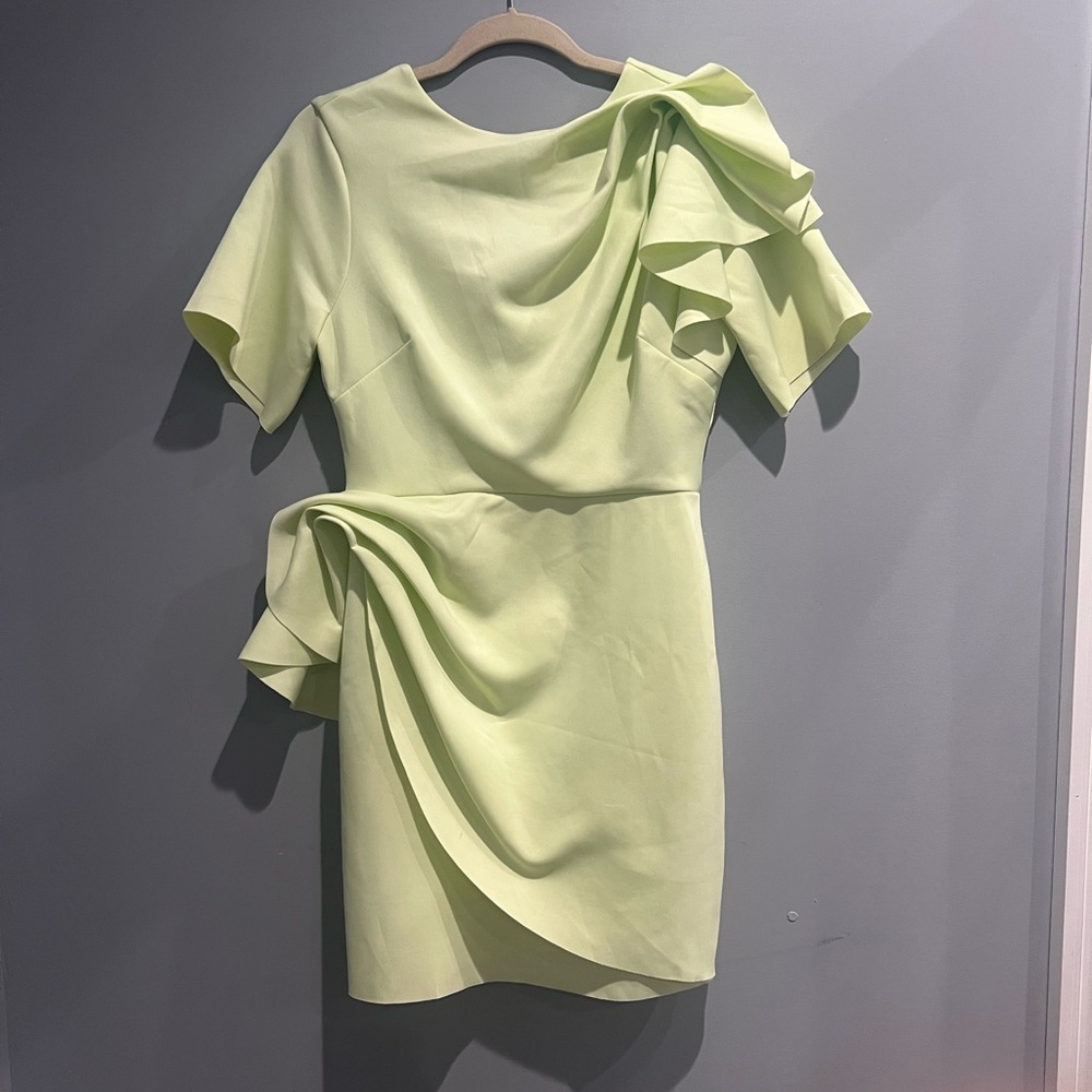 River Island Asymmetrical Lime Dress